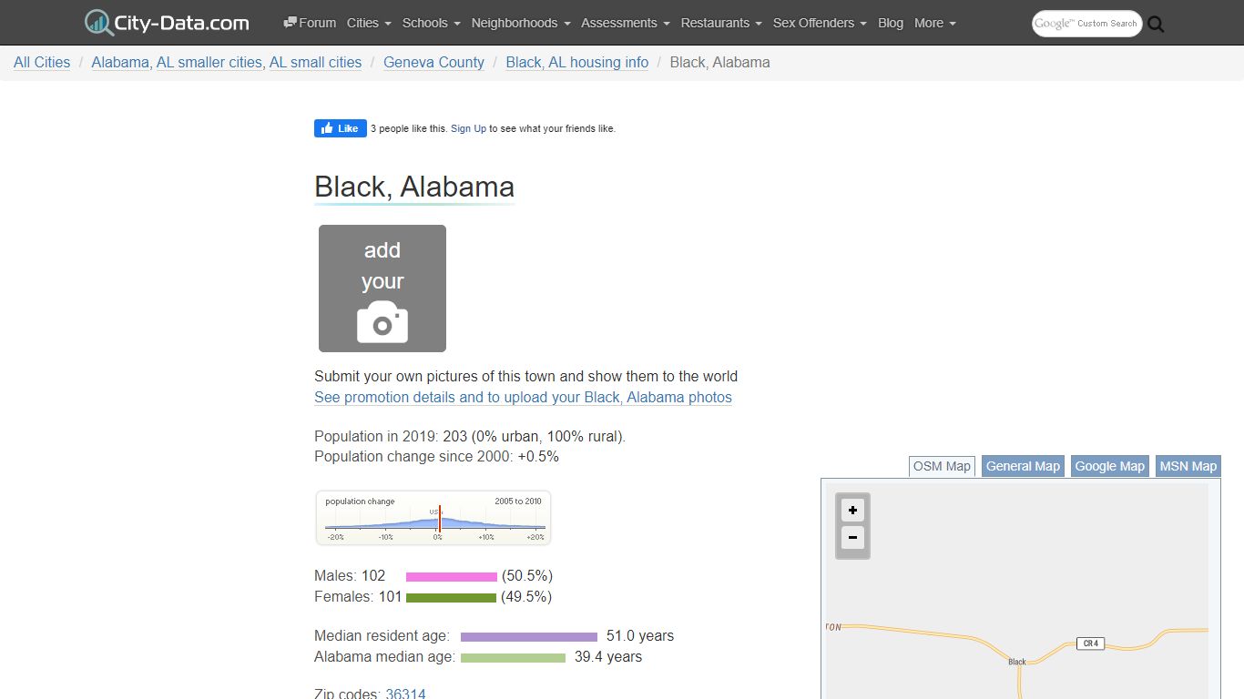 Black, Alabama (AL 36314) profile: population, maps, real estate ...